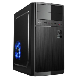 Корпус Miditower ExeGate XP-402U Black, ATX, <XP450, Black,120mm>, 2*USB+1*USB3.0, Audio