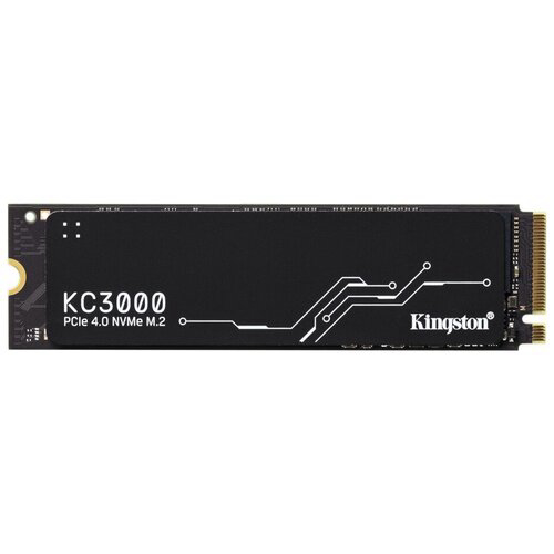 SSD M.2 Kingston 1.0Tb KC3000 Series <SKC3000S/1024G> (PCI-E 4.0 x4, up to 7000/6000Mbs, 1000000 IOPS, 3D TLC, NVMe, 800TBW, Phison E18, 22х80mm, LP graphen heatsink)