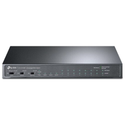 Коммутатор 8-port 10/100Mbps Unmanaged PoE switch, 2 Gb RJ45 + 1 Gb SFP uplinks