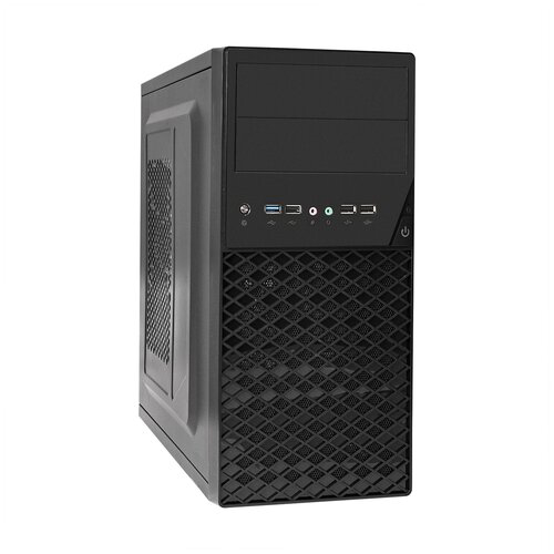 Корпус Minitower ExeGate BA-203U Black, mATX, <без БП>, 2*USB+1*USB3.0, Audio