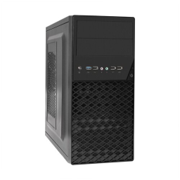 Корпус Minitower ExeGate BA-203U Black, mATX, <без БП>, 2*USB+1*USB3.0, Audio