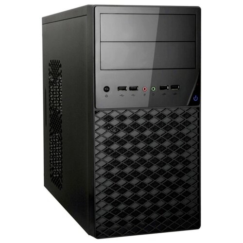 Корпус Minitower ExeGate BA-203U Black, mATX, <AA500, 80mm>, 2*USB+1*USB3.0, Audio