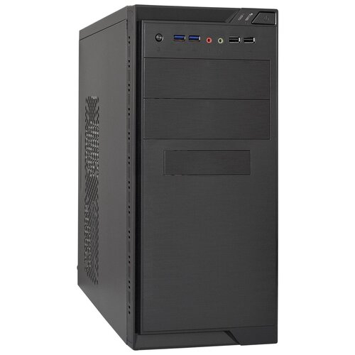 Корпус Minitower ExeGate MA-372UX Black, mATX <UN350, 120mm> 2*USB+2*USB3.0, Audio