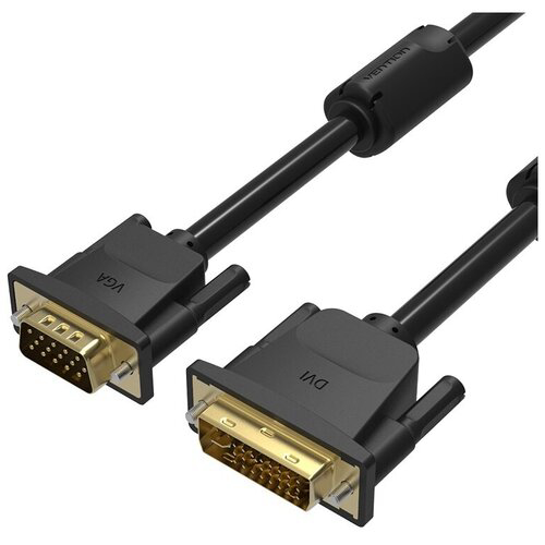 Кабель Vention DVI-I Dual link 24+5M/VGA 15M с ферритовым фильтром - 1.5м.