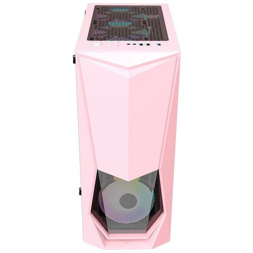 Корпус 1STPLAYER DK-3 [DK-3-PK-3G6] ATX, Midi-Tower, USB 3.0, розовый, без БП