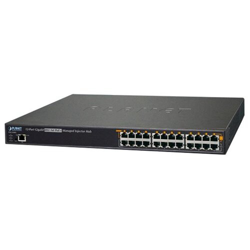 PLANET 12-Port 802.3at Managed Gigabit Power over Ethernet Injector Hub (full power - 200W)