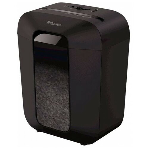 Шредер Fellowes PowerShred LX41 черный (секр.P-4) перекрестный 8лист. 17лтр. скрепки скобы пл.карты