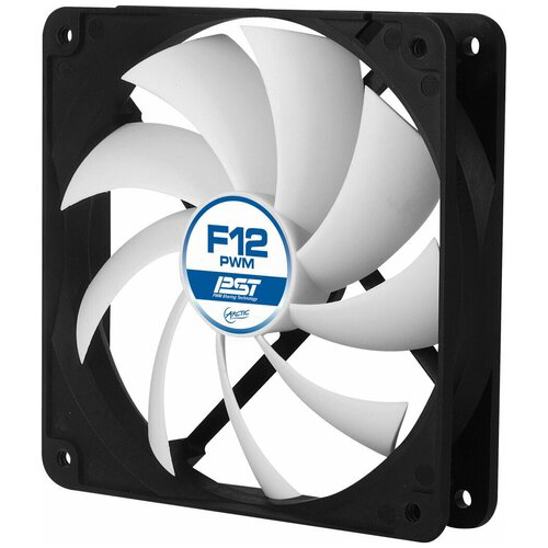 Вентилятор Arctic Cooling F12 PWM PST Black (120x120, 230 - 1350 rpm, 53 CFM, SP 1,00 (mm/H2O), 4pin