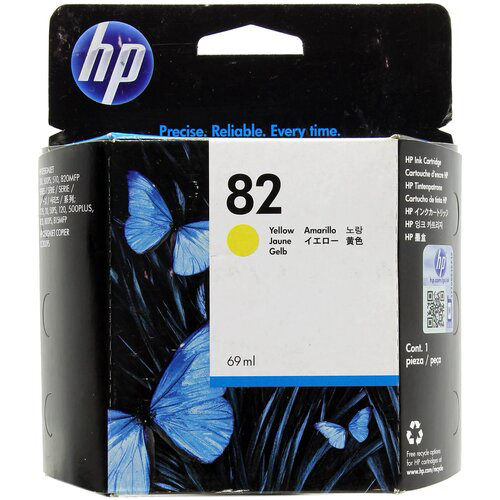 Картридж широкоформатный HP 82 (C4913A) для HP DJ 500\510\800\815\820 Yellow (69 мл.) (Ориг.)