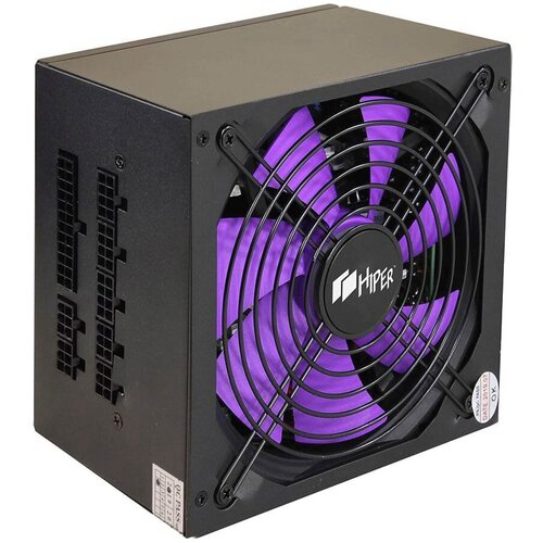 Блок питания 800W PSU HIPER HPB-800FM (ATX 2.31, ActivePFC, 140mm fan, Full-modular, Black), 80+, B