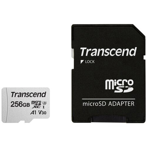 Флеш карта microSDXC 256Gb Class10 Transcend TS256GUSD300S-A + adapter