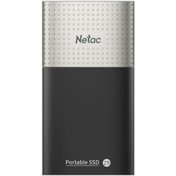 Накопитель SSD External Netac 128Gb Z9 <NT01Z9-128G-32BK> (USB3.2, up to 550/480MBs, 90х47.5х11.5mm, Aluminium+Plastic)