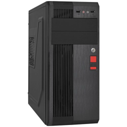 Корпус Miditower ExeGate UN-605B Black, ATX, <UN450, 120mm>, 2*USB, Audio, блокировка