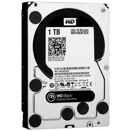 Жесткий диск HDD WD SATA3 1Tb Caviar Black 7200 64Mb