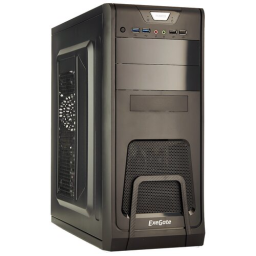 Корпус Miditower ExeGate CP-603 Black, ATX, <CP500W, 80mm>, 2*USB+2*USB3.0, Audio