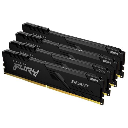 Оперативная память 32Gb DDR4 3600MHz Kingston Fury Beast (KF436C17BBK4/32) (4x8Gb KIT)