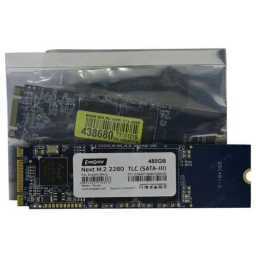 Твердотельный накопитель SSD M.2 2280 480Gb ExeGate Next A2000TS480 [EX280470RUS] TLC 3D NAND (R563/W497MB/s)