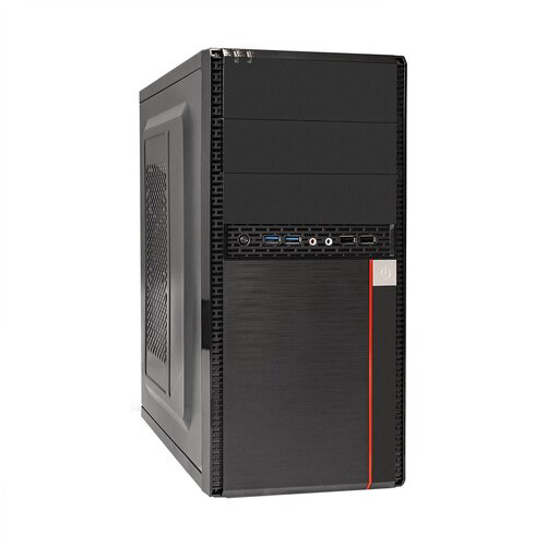 Корпус Minitower ExeGate BA-204U Black, mATX, <AA350, 80mm>, 2*USB+2*USB3.0, Audio