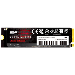 Накопитель SSD Silicon Power PCI-E x4 1Tb SP01KGBP34UD8005 M-Series UD80 M.2 2280