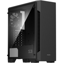 Корпус ZALMAN S3, ATX, BLACK, WINDOW, 2x3.5", 2x2.5", 2xUSB2.0, 1xUSB3.0, REAR 1x120mm