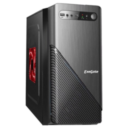 Корпус Minitower ExeGate BAA-103 Black, mATX, <AAA450, 80mm>, 2*USB, Audio