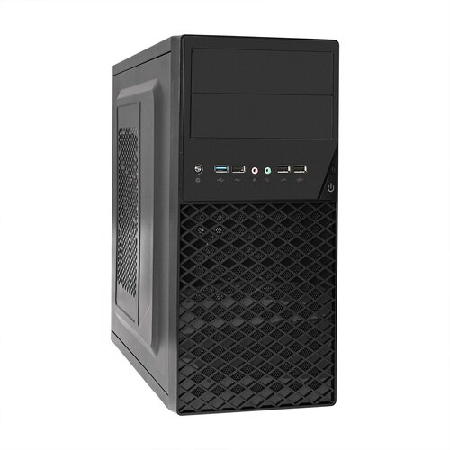 Корпус Minitower ExeGate BA-203U Black, mATX, <AA400, 80mm>, 2*USB+1*USB3.0, Audio