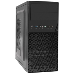 Корпус Minitower ExeGate QA-413U Black, mATX, <без БП>, 3*USB+1*USB3.0, Audio