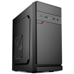 Корпус Minitower ExeGate BAA-106 Black, mATX, <AAA350, 80mm>, 2*USB, Audio