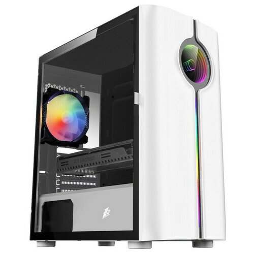 Корпус 1STPLAYER INFINITE SPACE IS3 White / mATX, TG / 1x120mm RGB fan inc. / IS3-WH-1F2-W