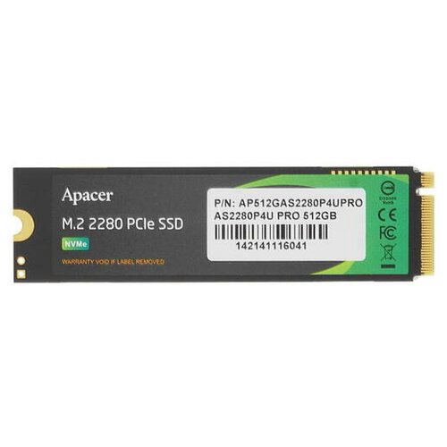 Твердотельный накопитель Apacer SSD AS2280P4U PRO 512Gb M.2 PCIe Gen3x4