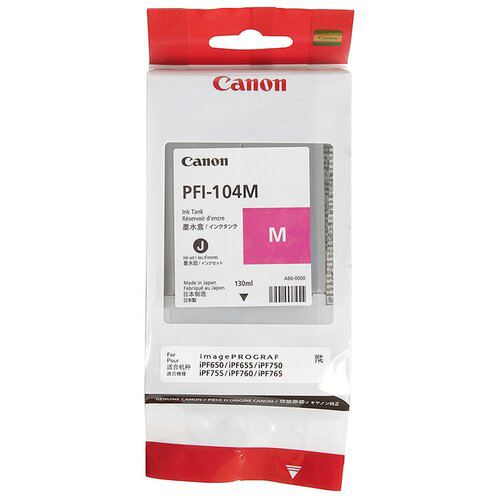 Картридж струйный Canon PFI-104M 3631B001 пурпурный для Canon iPF650/iPF655/iPF750/iPF755