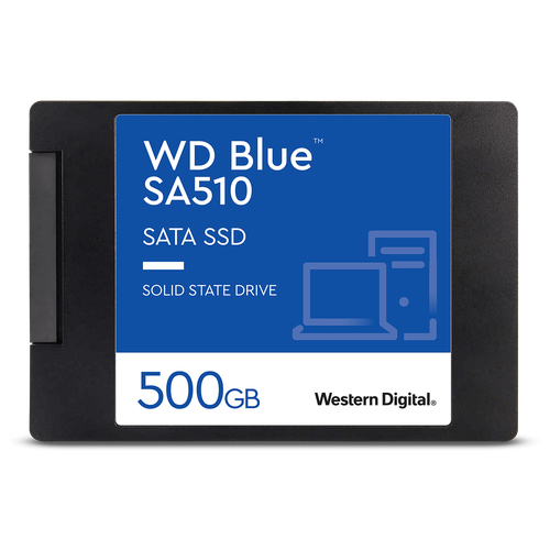 Твердотельный накопитель SSD 2.5" SATA-3 500Gb WD Blue SA510 [WDS500G3B0A] TLC 3D NAND (R560/W530MB/s)