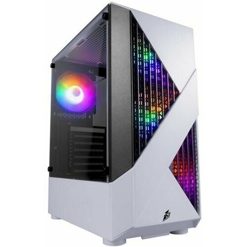 Корпус 1STPLAYER FIREROSE F3-A White / ATX, TG / 4x120mm LED fans inc. / F3-A-WH-4F1