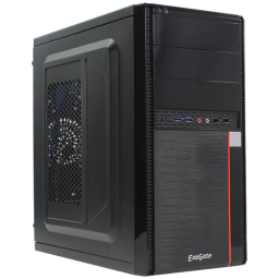 Корпус Minitower ExeGate MA-371X Black, mATX <без БП> 2*USB+2*USB3.0, Audio