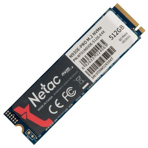 SSD M.2 Netac 512Gb N930E Pro Series <NT01N930E-512G-E4X>