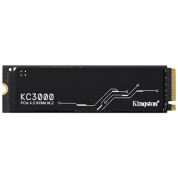 Kingston SSD KC3000, 2048GB, M.2 22x80mm, NVMe, PCIe 4.0 x4, 3D TLC, R/W 7000/7000MB/s, IOPs 1 000 000/1 000 000, TBW 1600, DWPD 0.71, with Heat Spreader (5 лет)