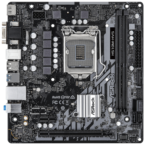 Материнская плата Asrock H510M-HVS R2.0 Soc-1200 Intel H510 2xDDR4 mATX