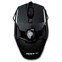 Mad Catz  R.A.T. 2+ Игровая мышь чёрная (PMW3325, USB, 3 кнопки, 5000 dpi, красная подсветка)