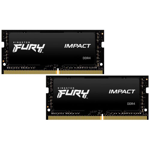 Оперативная память 16Gb DDR4 2666MHz Kingston Fury Impact SO-DIMM (KF426S15IBK2/16) (2x8Gb KIT)