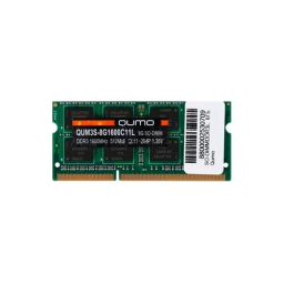 Оперативная память Qumo 8GB DDR3L 1600MHz SODIMM 204-pin CL11 QUM3S-8G1600C11L