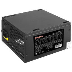 Блок питания 500W ExeGate 500PPE, ATX, PC, black, APFC, 12cm, 24p+(4+4)p PCI-E, 3*IDE, 5*SATA, FDD