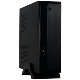 Корпус MiniITX ExeGate MI-207 Black, miniITX/mATX, <M350, 80mm>, 2*USB, Audio