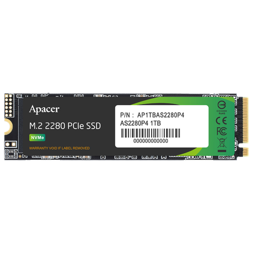 Твердотельный накопитель Apacer SSD AS2280P4 1TB M.2 PCIe Gen3x4