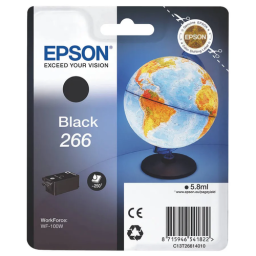 Картридж струйный Epson T266 C13T26614010 черный (250стр.) (5.8мл) для Epson WF-100W