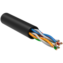 Кабель ITK LC3-C5E04-139-100 кат.5е U/UTP не экранированный 4X2X24AWG LDPE внешний 100м черный