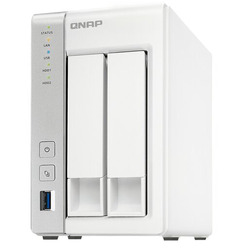 channel QNAP D2 (Rev. B) NAS, 2 bay w/o HDD. Realtek RTD1296; quad-core 1.4 GHz, 2GB DDR4 RAM, 1 x1 GbE, 2 x USB 3.2 Gen 1, 1 x USB 2.0