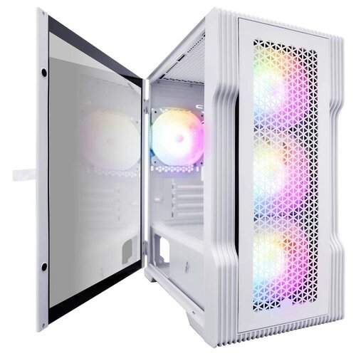 Корпус 1STPLAYER TRILOBITE T3 White / mATX, TG / 4x 120mm LED fans inc. / T3-WH-4F1-W