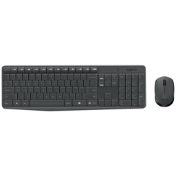 Клавиатура + мышь Logitech MK235 клав:серый мышь:серый USB беспроводная