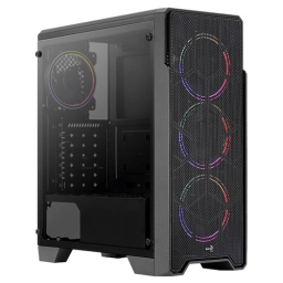 Корпус Aerocool Ore Saturn FRGB-G-BK-v1 черный без БП ATX 3x120mm 2xUSB2.0 1xUSB3.0 audio bott PSU