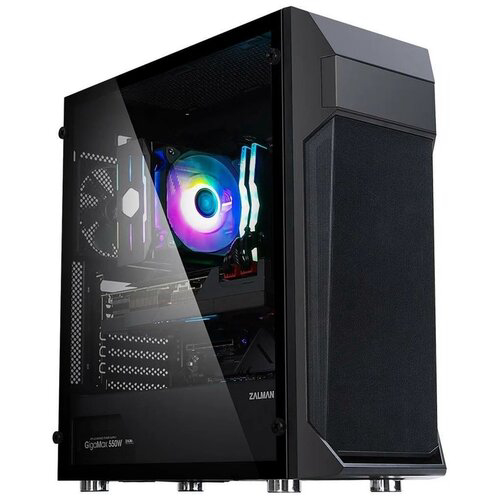 Корпус ZALMAN Z1 PLUS, ATX, BLACK, WINDOW, 1x5.25", 2x3.5", 3x2.5", 1xUSB2.0, 2xUSB3.0